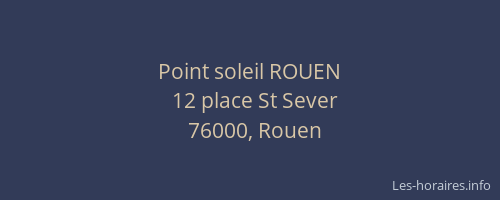Point soleil ROUEN