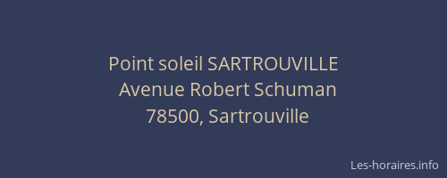 Point soleil SARTROUVILLE