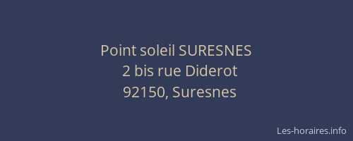 Point soleil SURESNES