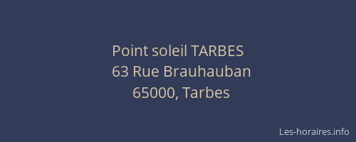 Point soleil TARBES