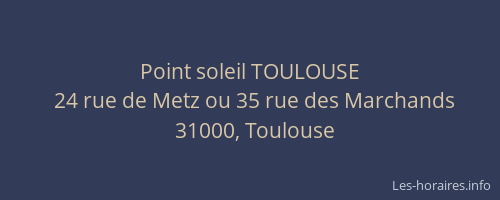 Point soleil TOULOUSE