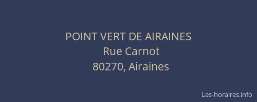 POINT VERT DE AIRAINES
