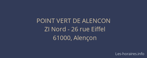 POINT VERT DE ALENCON