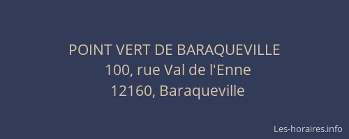 POINT VERT DE BARAQUEVILLE