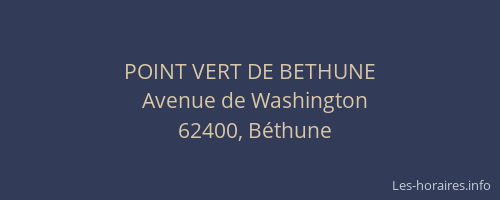 POINT VERT DE BETHUNE