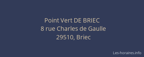 Point Vert DE BRIEC