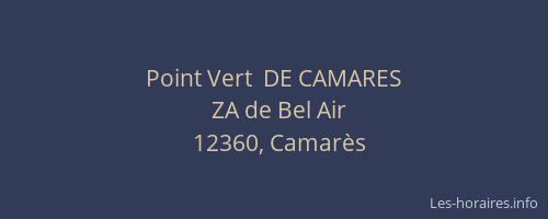 Point Vert  DE CAMARES