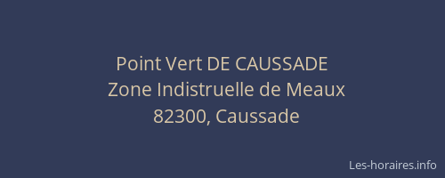 Point Vert DE CAUSSADE