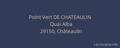 Point Vert DE CHATEAULIN