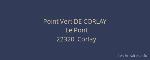 Point Vert DE CORLAY