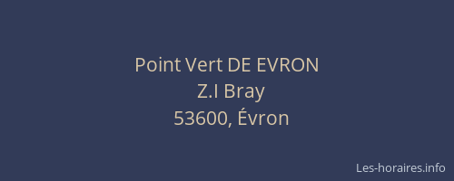 Point Vert DE EVRON