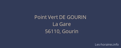 Point Vert DE GOURIN