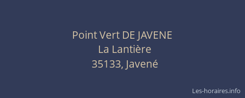 Point Vert DE JAVENE