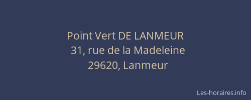 Point Vert DE LANMEUR