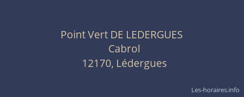 Point Vert DE LEDERGUES