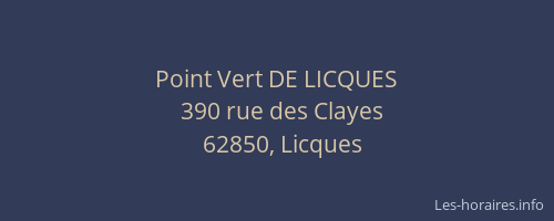 Point Vert DE LICQUES