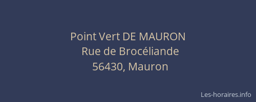 Point Vert DE MAURON