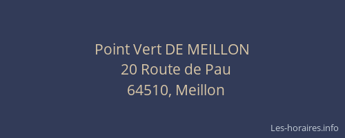 Point Vert DE MEILLON
