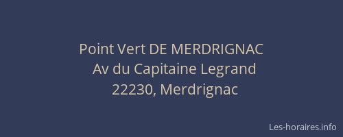 Point Vert DE MERDRIGNAC