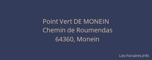 Point Vert DE MONEIN