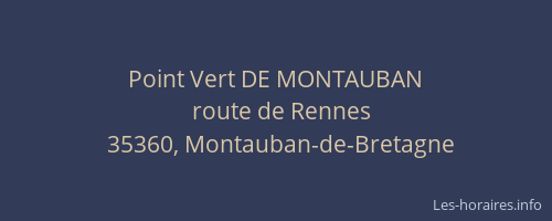 Point Vert DE MONTAUBAN