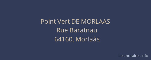 Point Vert DE MORLAAS