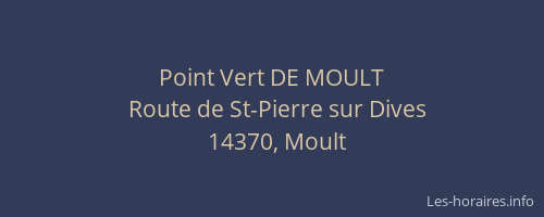 Point Vert DE MOULT