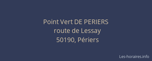 Point Vert DE PERIERS