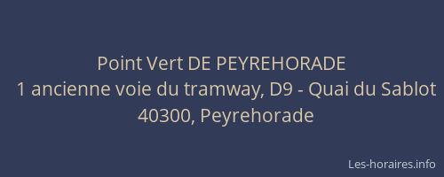 Point Vert DE PEYREHORADE