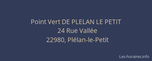 Point Vert DE PLELAN LE PETIT