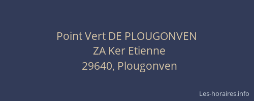 Point Vert DE PLOUGONVEN