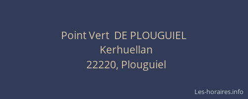 Point Vert  DE PLOUGUIEL