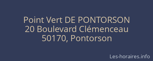 Point Vert DE PONTORSON