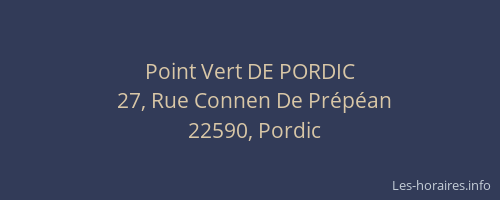 Point Vert DE PORDIC