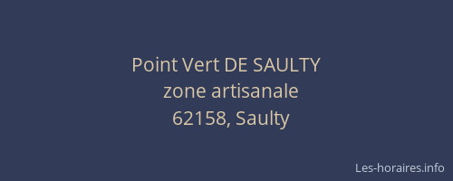 Point Vert DE SAULTY
