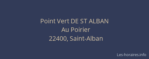 Point Vert DE ST ALBAN