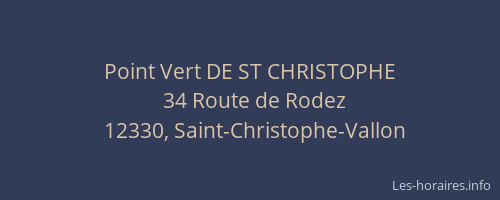 Point Vert DE ST CHRISTOPHE