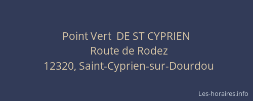 Point Vert  DE ST CYPRIEN