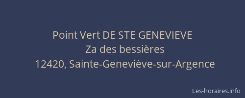 Point Vert DE STE GENEVIEVE
