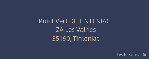 Point Vert DE TINTENIAC