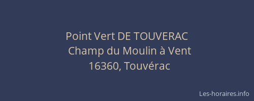 Point Vert DE TOUVERAC