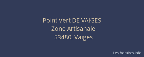 Point Vert DE VAIGES