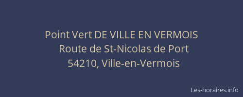 Point Vert DE VILLE EN VERMOIS