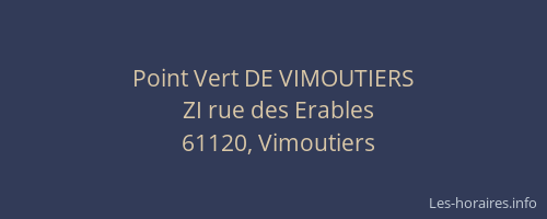 Point Vert DE VIMOUTIERS