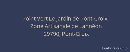 Point Vert Le Jardin de Pont-Croix