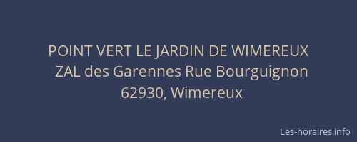 POINT VERT LE JARDIN DE WIMEREUX