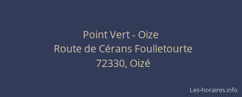 Point Vert - Oize