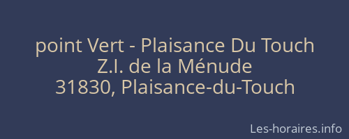 point Vert - Plaisance Du Touch