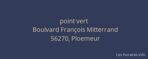 point vert