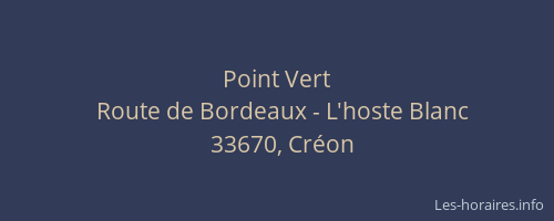 Point Vert